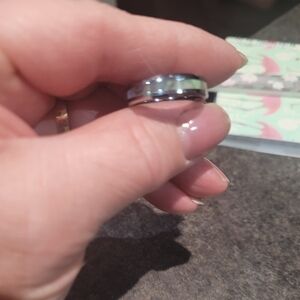 Silver Band Ring Size 6  3/4
